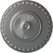 Ekena Millwork Lyon Ceiling Medallion (Fits Canopies up to 3 5/8"), Hand-Painted Silver, 23 1/2"OD x 3 1/4"P CM23LYSLS - alternate 1